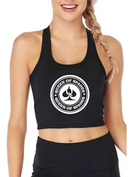 Queen Of Spades Seal Design Breathable Slim Fit Tank Top Women's Fun And Leisure Crop Tops Gym Vest Summer Camisole