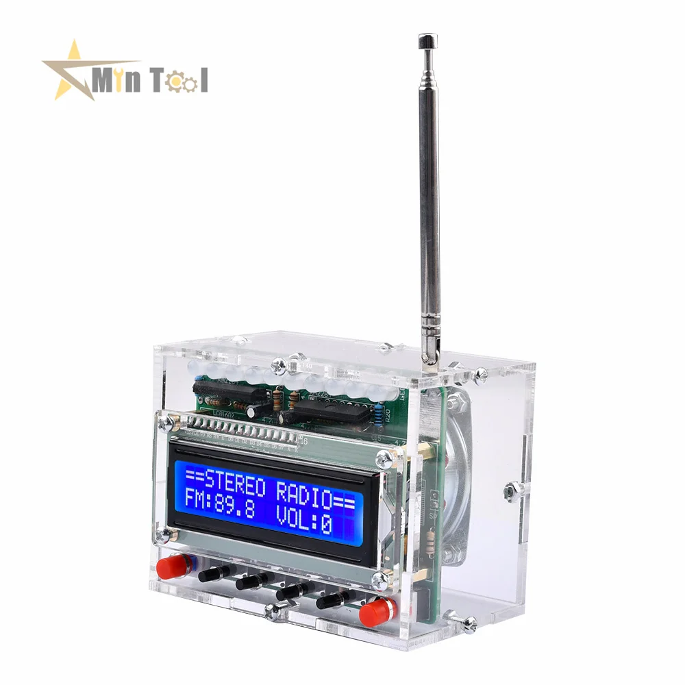 DIY Radio Electronic Kit RDA5807 Digital FM Radio Receiver 87-108MHZ Component Solder LED Flashing Light Tech Learning Tool