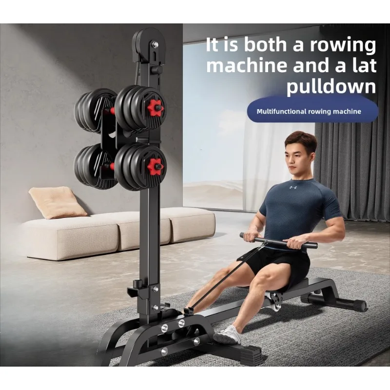 Silent Foldable Home Rowing Machine Indoor Fat Burning Cardio Fitness Equipment for Home Workouts