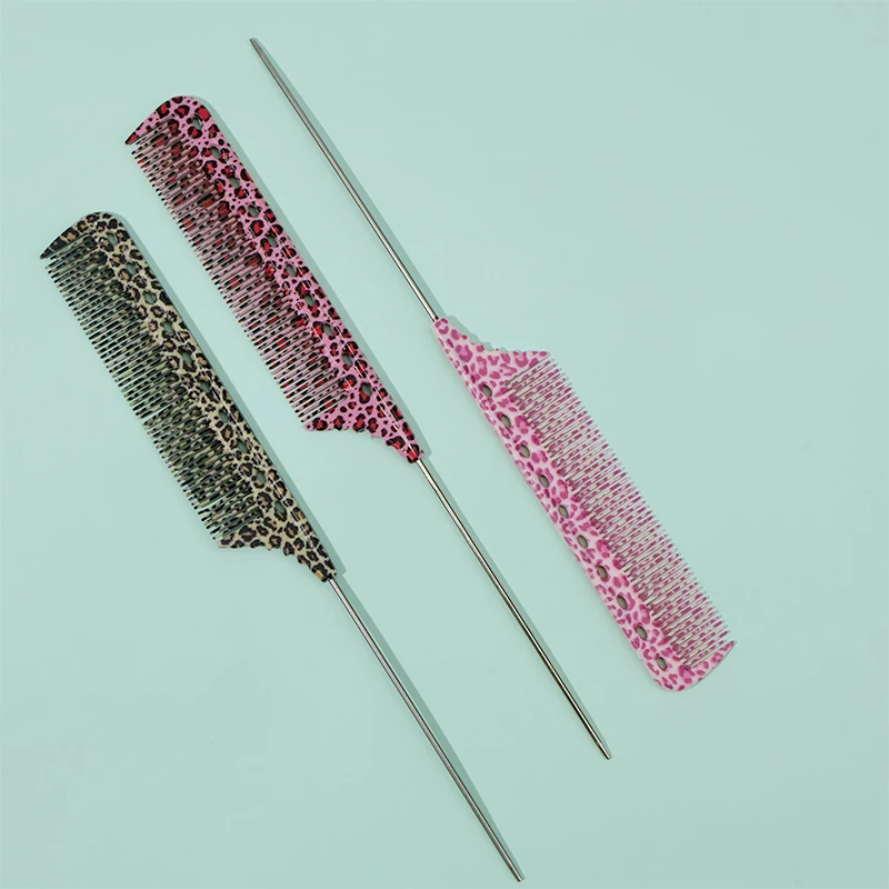 1 Stück/3 Stück/8 Stück 8 einzigartige bunte antistatische Rattenschwanzkämme – langlebig und stilvoll, Leoparden-/Neon-/Blumenmuster und mehr verfügbar – Detail 7