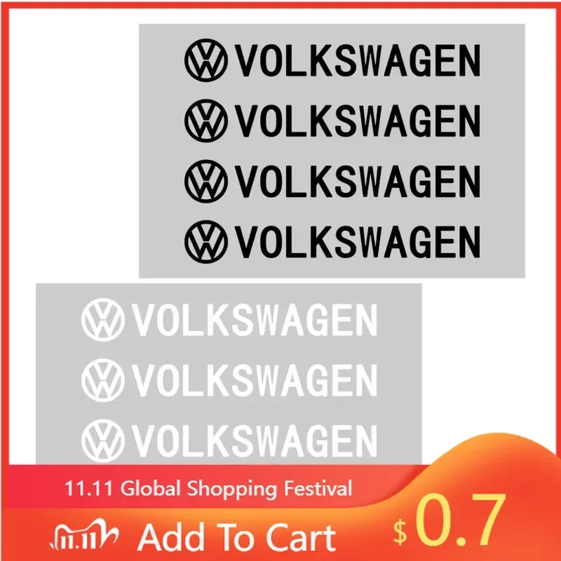 

For VW 80% New B5 VW For Volkswagen 4Pcs Car Door Handle Stickers Tire Rear View Mirror Decals For Volkswagen GTI R-Line Po