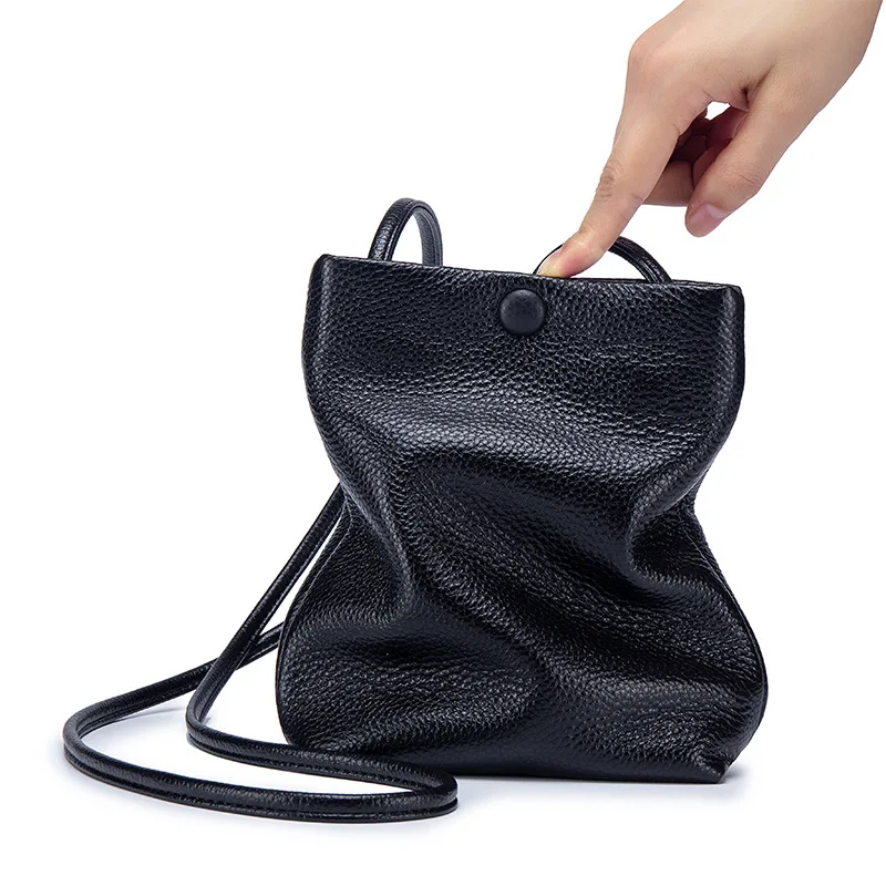 Genuine Leather One Shoulder Bag Women Casual Crossbody Bag Designer Small Handbag Key Lipstick Phone Pouch Messenger For Female