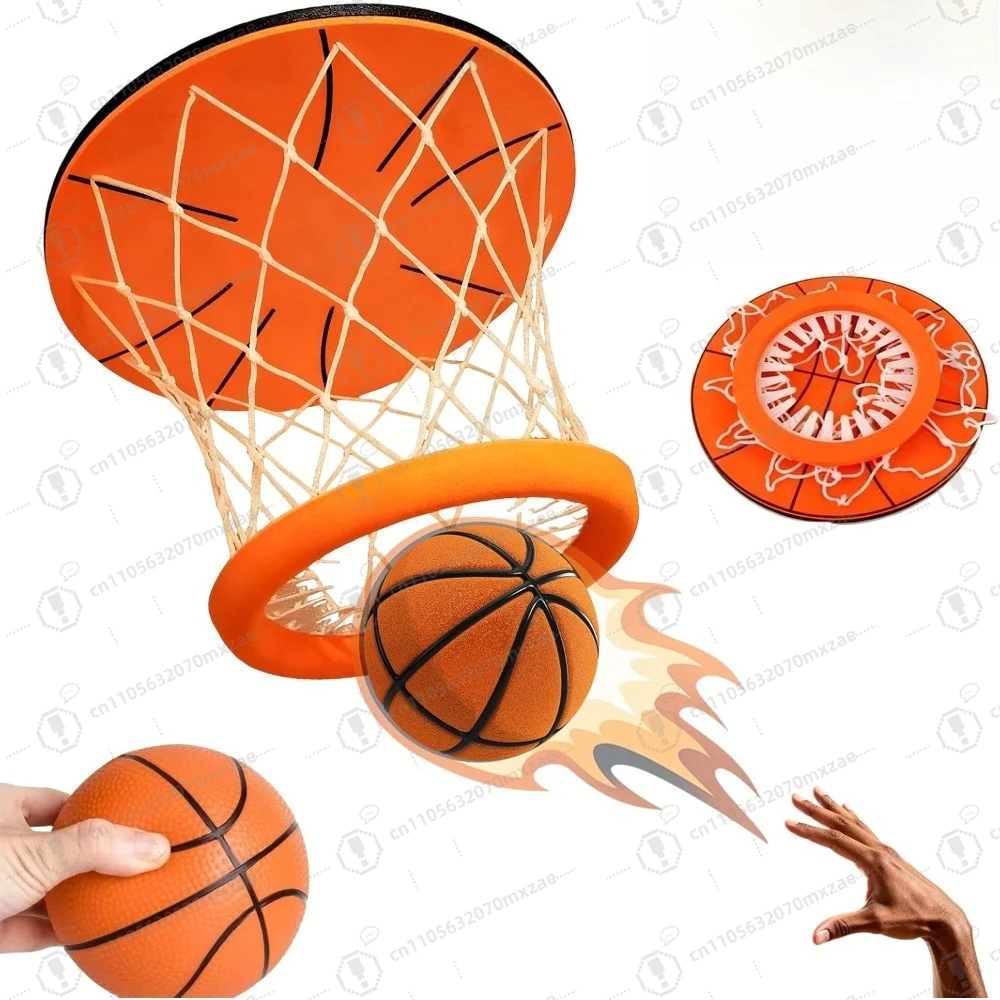

Quick-Mount Ceiling Basketball Hoop, Portable Indoor Hoop with Soft Mini Balls ，Funny Stress-Relieving for Adults & Office Fun