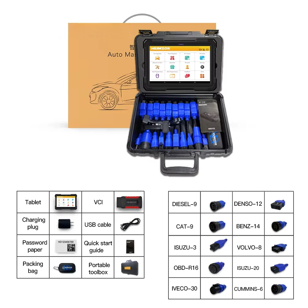 Humzor NexzDAS ND666 E Lite Full System Diagnostic Tool Scanner For Both Cars And Trucks OBD2 Tools