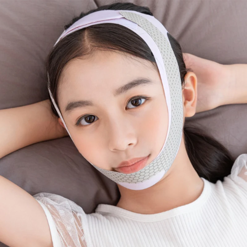 Reusable Face Slimming Bandage V Line Face Shaper Children\'s Chin Cheek Lift Up Belt Facial Massage Strap Face Skin Care Beauty