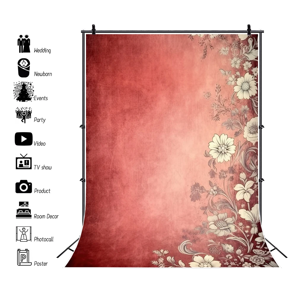 Arrière-Plan de Photographie de Mariage, Fleurs Florales, Décor de ixMurale, Abstrait, Bergame, Anniversaire de Bébé, Studio Photo