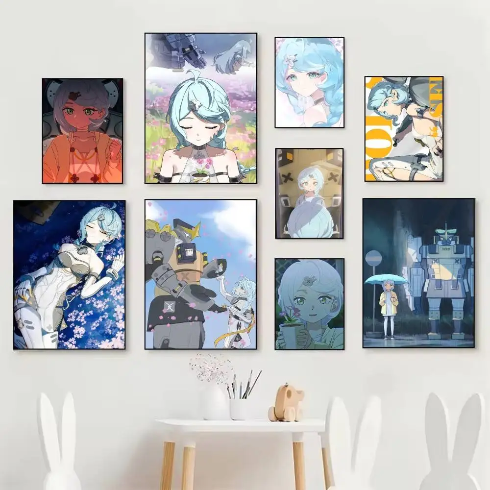 Game Zenless Zone Zero Anime Seed Poster Ausgefallener Wandaufkleber für Wohnzimmer, Bar, Dekoration, Wanddekoration