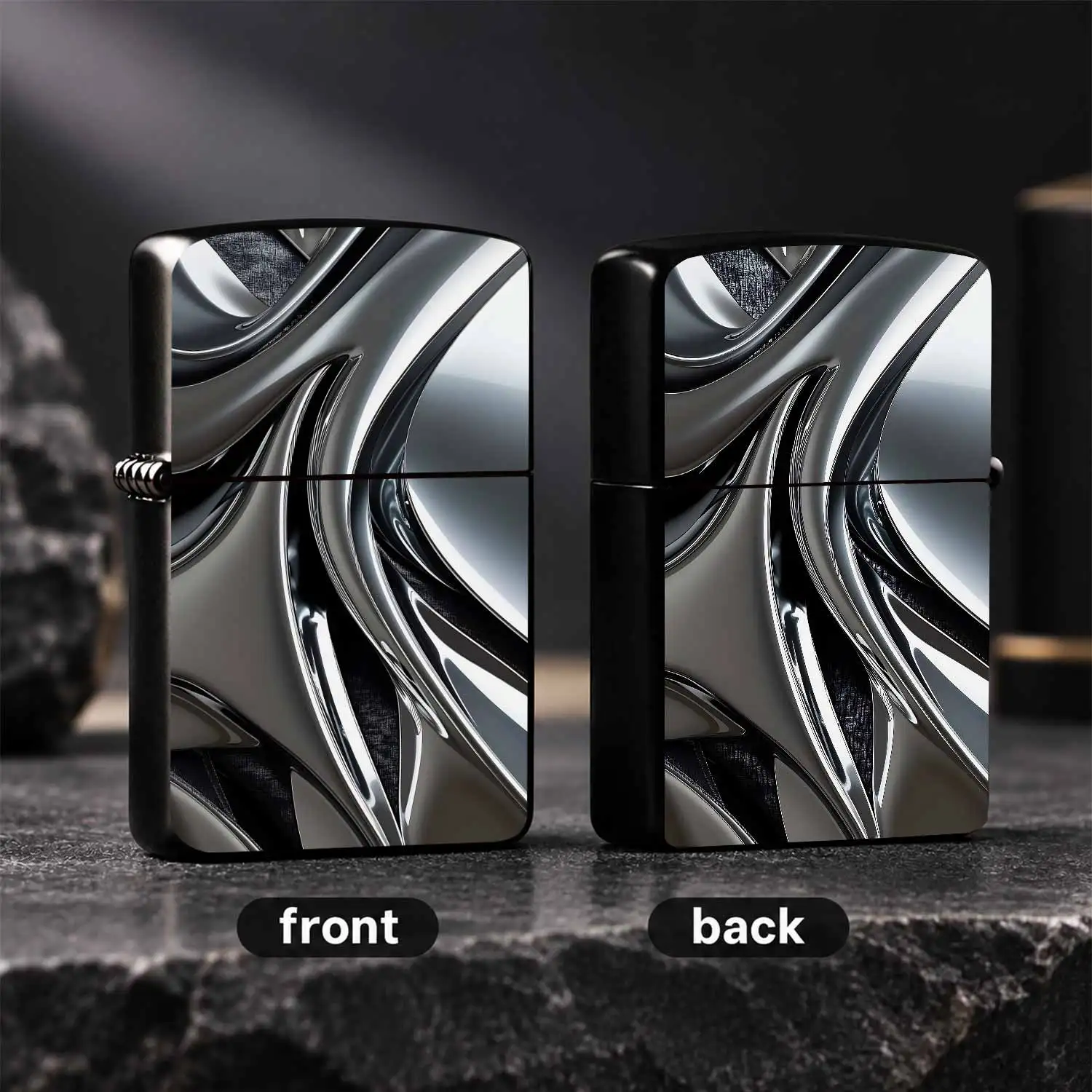 Sleek Curved Mirror Art Style Lighter, All-Scenario Usable Portable Igniter, Smooth Touch Exquisite Decor Accessory, Ideal For Daily Carrying, Gifting And Personal Collection, Durable Stylish Practical Must-Have Item Fo A Humorous And Inter