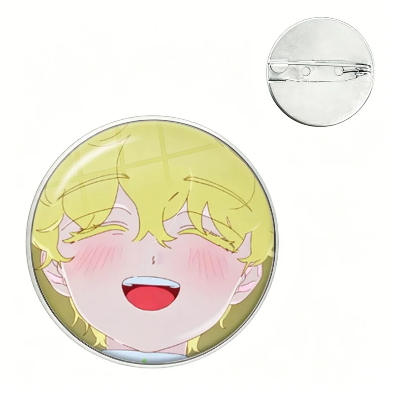 Cool Anime Boy Luka Badge Cartoon Alien Stage Glass Pins for Backpacks Briefcase Manga Brooch Clothes Accessories Jewelry Gifts