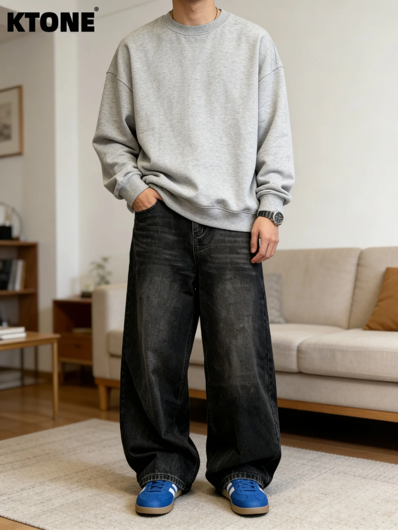 

Мужские брюки с широкими штанинами, всесезонные, универсальные, для свиданий и в подарок, без аксессуаров