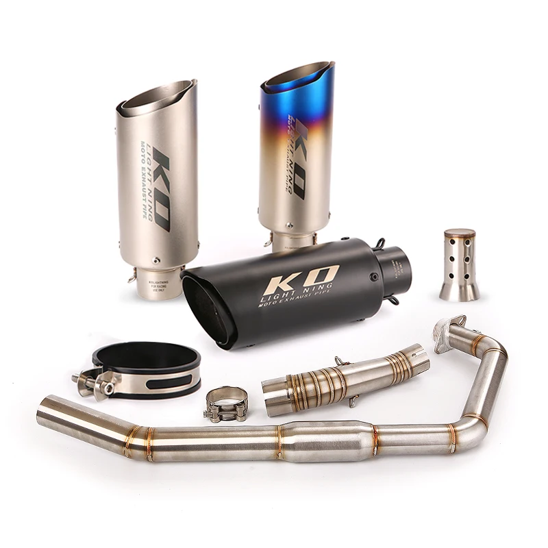 

Full Exhaust System For Honda CBR300 CB300F Until 2017 Escape Pipe Front Connect Mid Link Pipe Muffler Slip On Without DB Killer