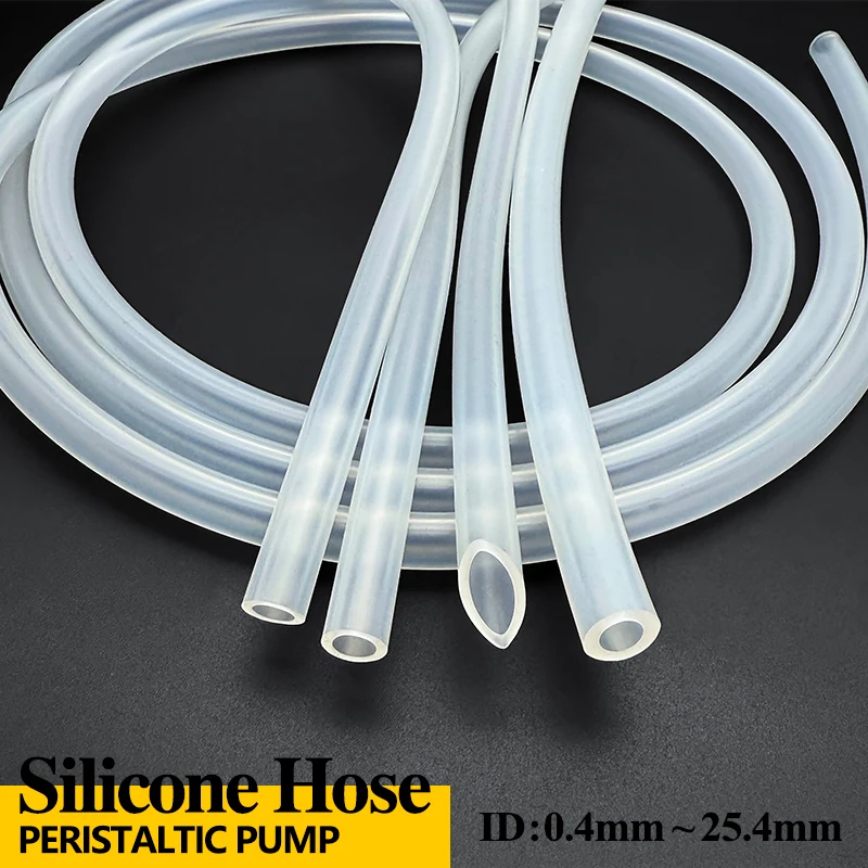 

Прозрачная пищевая силиконовая трубка для перистальтического насоса, ID 0.8-12.7 мм, высокотемпературная, коррозионностойкая, устойчивая к разрывам, с гладкой стенкой, лабораторный шланг