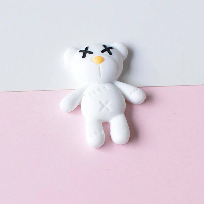 10 szt. Czarna seria miś kot kwiat żywica naszywka Kawaii spinka do włosów biżuteria materiał ubrania buty akcesoria do wystroju wnętrz akcesoria do