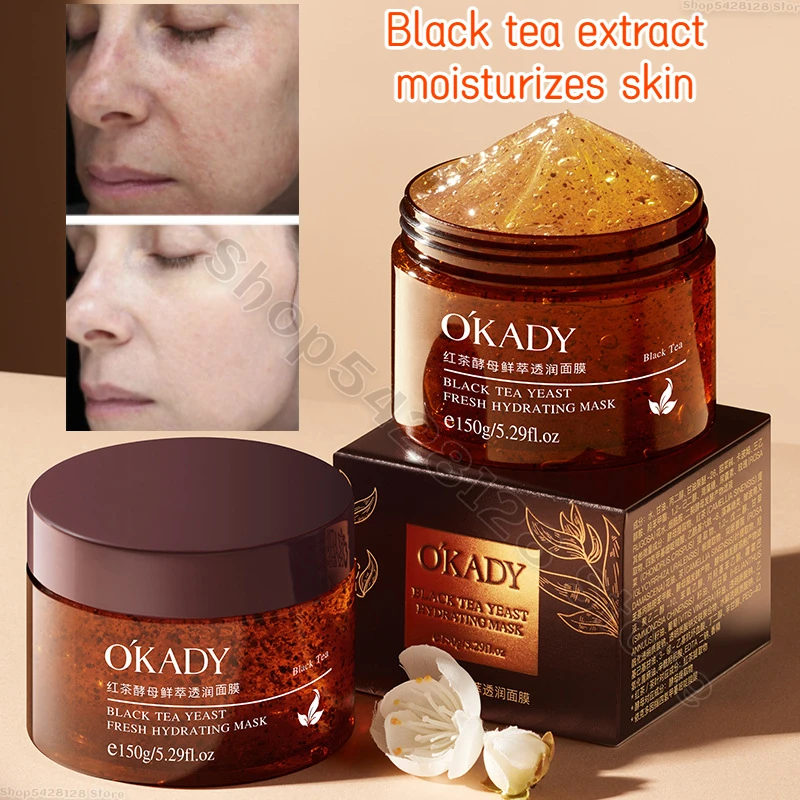 Black Tea Yeast Mask Cleans Pores Removes Blackheads Removes Excess Oil Reduces Skin Oil and Brightens Skin Tone 150g