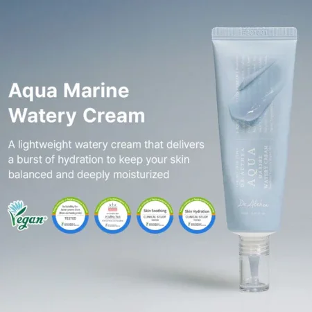 Dr.Althea Aqua Marine Watery Cream Advanced 50ml Korean Lightweight Facial Moisturizer Deep Hydration Marine Extracts Soothing N