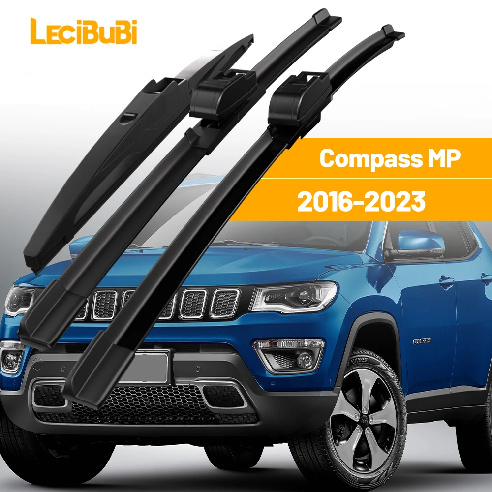 Für Jeep Compass MP 2016-2023 1set Vorne und Hinten Scheibenwischerblätter Scheibenwischer 2017 2018 2019 2020 2021 Zubehör