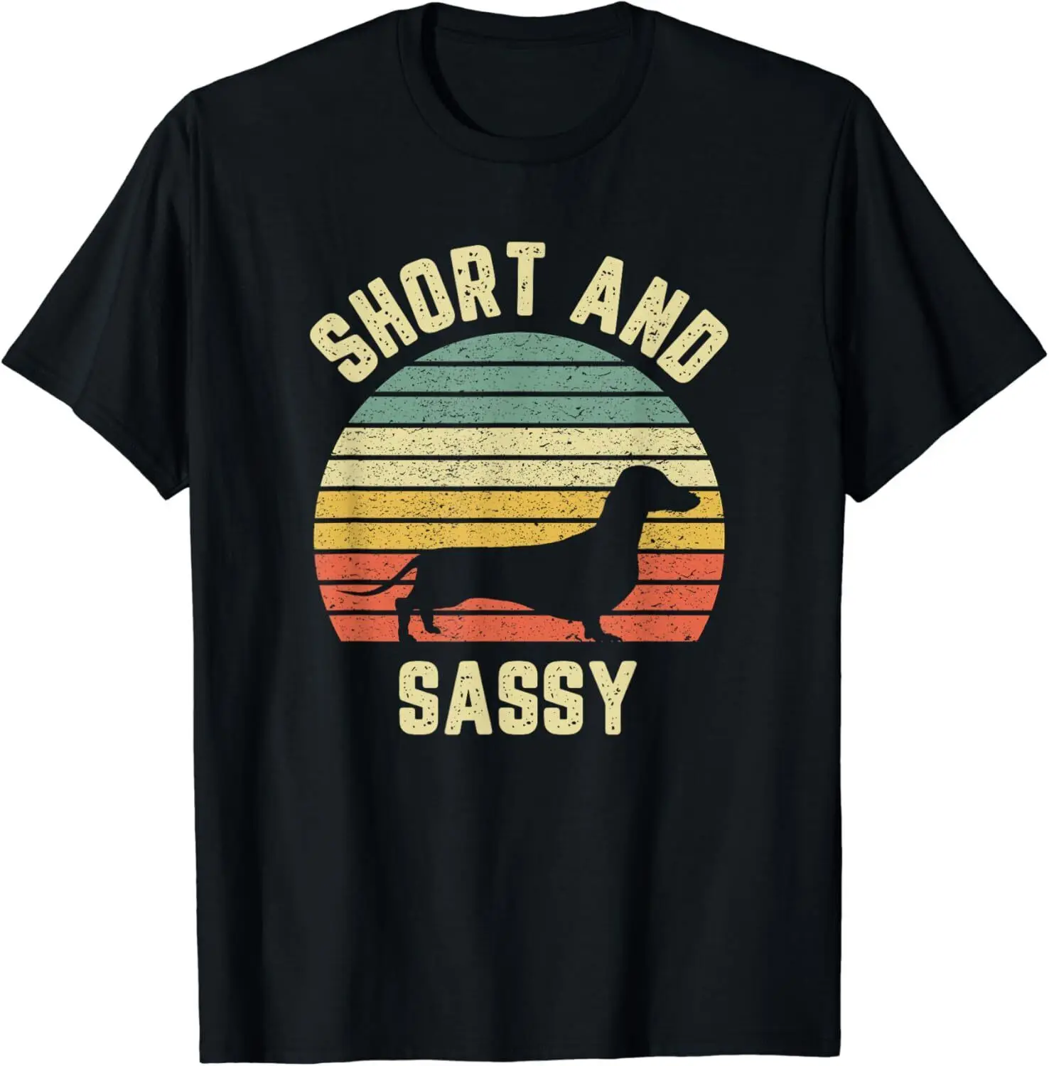 Vintage Dachshund Shirt Funny Weiner Dog Short Sassy Gift Unisex T-Shirt