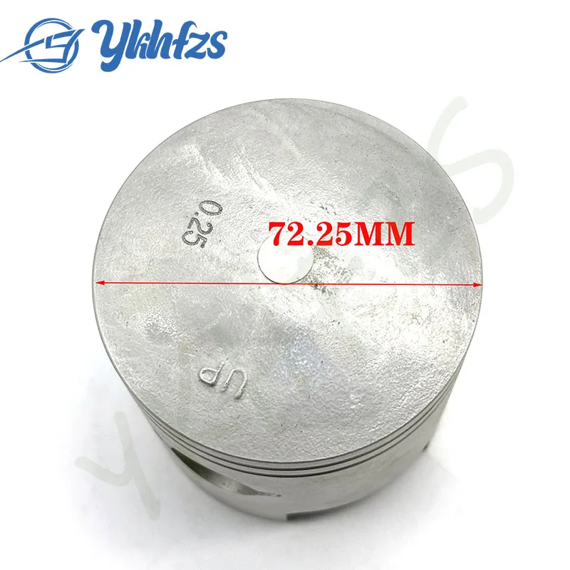 61N-11635 Piston Set (+0.25MM O/S) For Yamaha Outboard Motor 2 Stroke 25HP 30HP 61N-11635-00 Boat Engine Replacement Parts