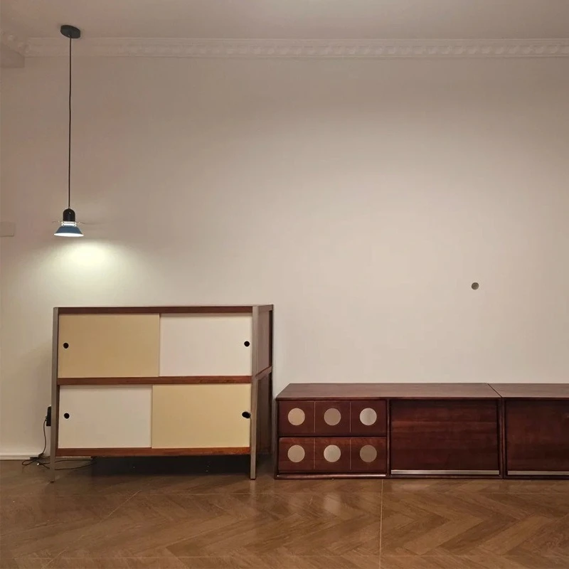 Combination cabinet medieval solid wood storage dining side  living room storage wall display cabinet