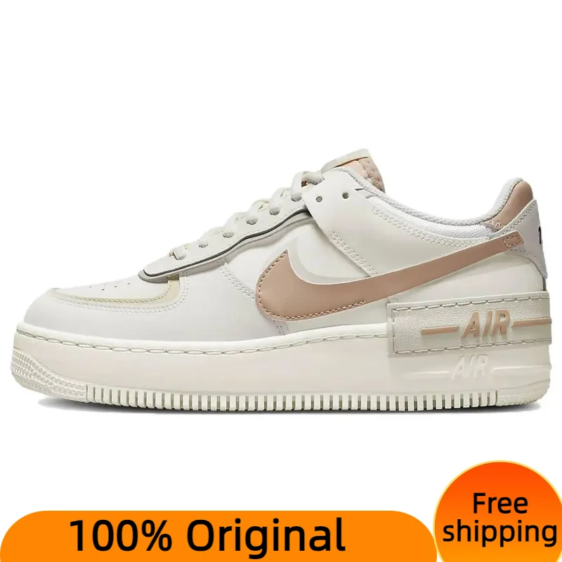 Nike Women's Air Force 1 Shadow 'Sail Hemp' Sneakers shoes With Original Box