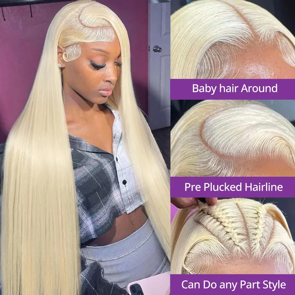 30 40 Inch 613 Hd Lace Frontal Wig 13x6 Brazilian Glueless Wigs 13x4 Blonde Lace Front Wig Human Hair Pre Plucked With Baby Hair