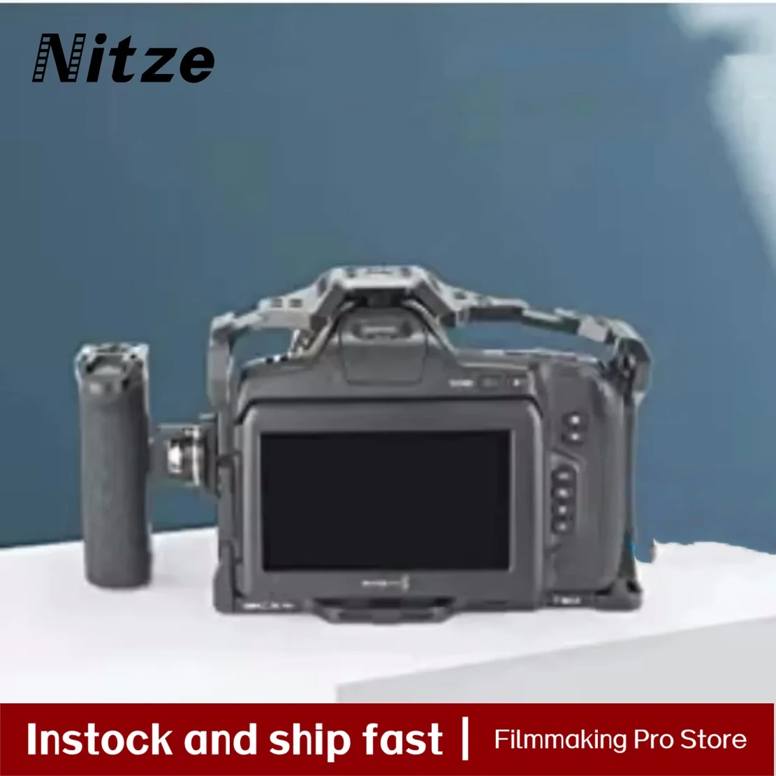 Nitze Camera Side Handle with ARRI Rosette for Left or Right Hand, Up and Down Adjustable