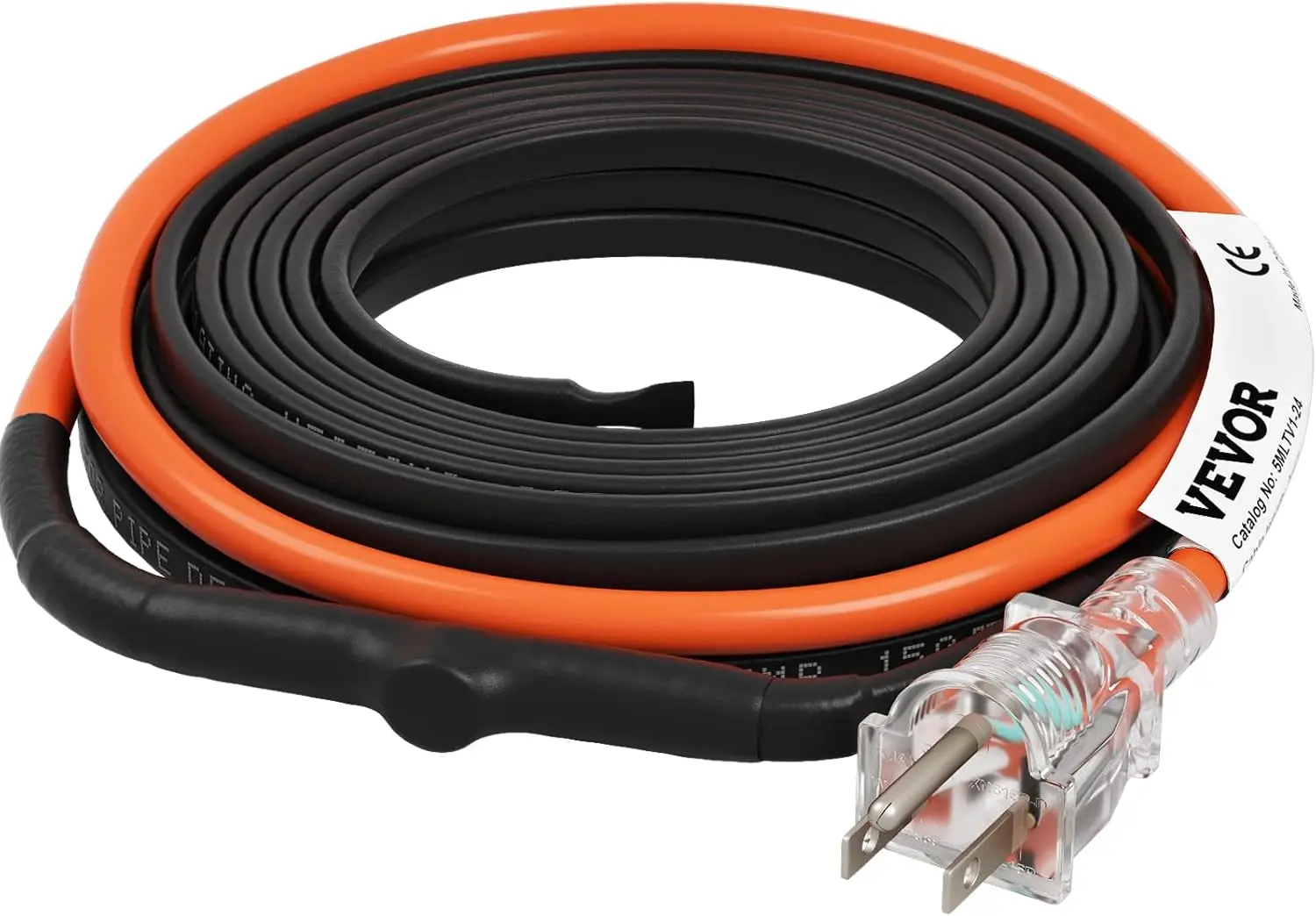 Self-Regulating Pipe Heating Cable,24-feet 5W/ft Heat Tape for Pipes Freeze Protection,Protects PVC Hose, Metal and Plastic Pipe