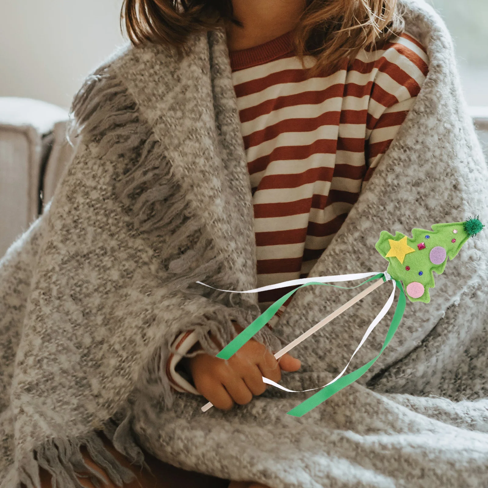 Różdżka Wróżki na Choinkę dla Dzieci, Różdżka do Przebrania, Różdżka do Ręki, Rekwizyt na Imprezę, Akcesorium do Występów Scenicznych, Świąteczna Różdżka Wróżki, Dekoracja