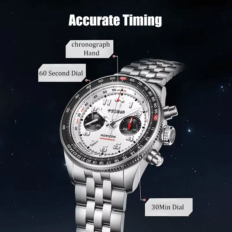 Seagull Men's Mechanical Watch ST19 Chronograph Waterproof Titanium Alloy Wristwatch Men's Watches Sapphire Reloj New 2024 1073