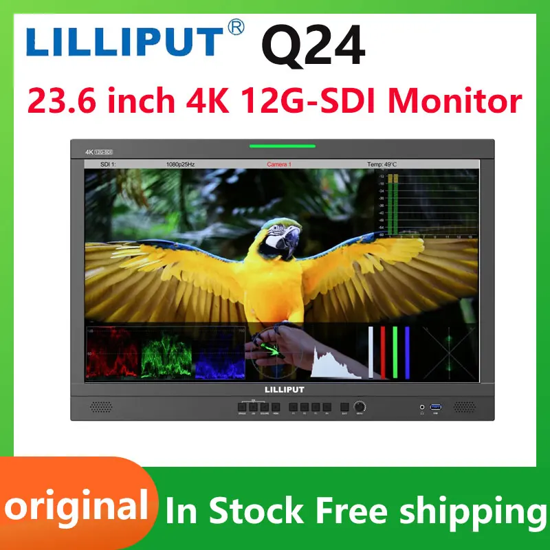 

Профессиональный студийный монитор Lilliput Q24 23.6 дюйма с поддержкой 12G-SDI для вещательных студий, обеспечивающий точную калибровку цвета.