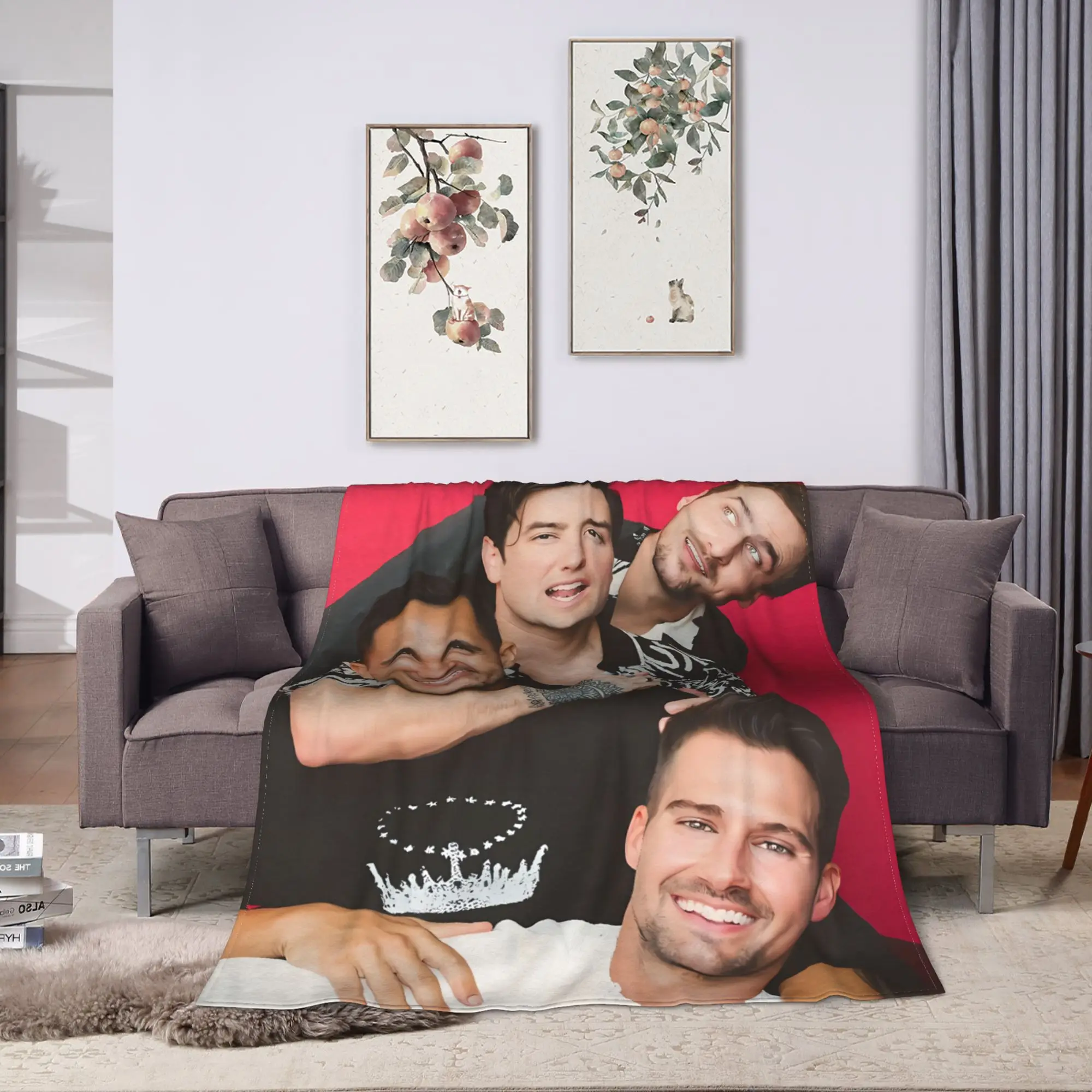 Soft BlanketChild Travel Big Time Rush Band Throw Blanket Flannel Bedspread For Couch Chair Sofa Bed Graphic Sofa Bed Cover #2