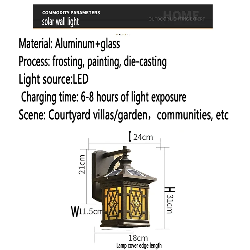 OUTELA-accesorio de luz Solar para exteriores, iluminación LED moderna impermeable para Patio, porche, balcón, Patio, Villa y pasillo