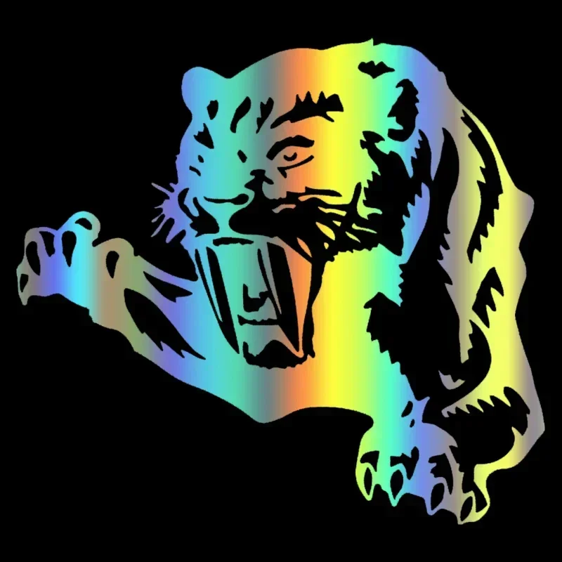 Car Sticker Various Sizes Vinyl Saber-toothed Tiger Waterproof Removable Decal Self-adhesive Car Auto Stickers,30cm*26cm