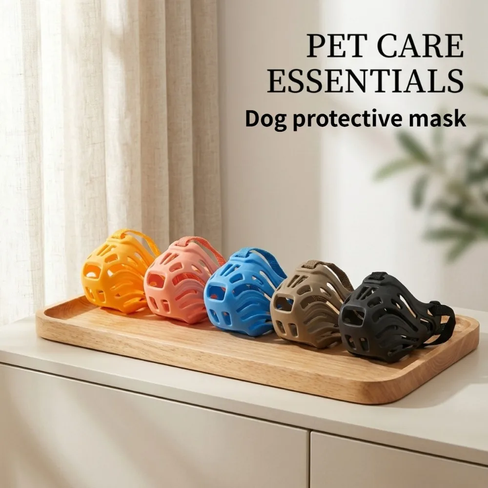 Muselière pour chien anti-aboiement, anti-morsure, anti-épluchage, masque pour chiens, gadget anti-morsure pratique, masque buccal pour animaux de compagnie de petite, moyenne et grande taille