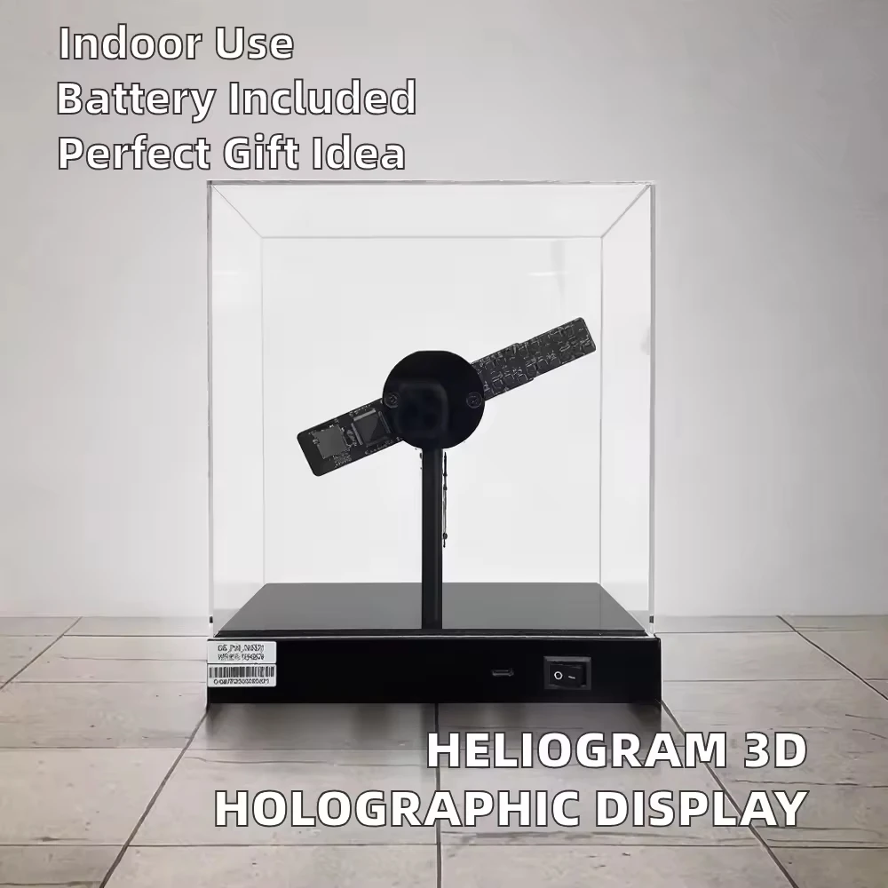 صندوق عرض إضاءة LED ثلاثي الأبعاد للإعلانات التجارية وديكور سطح المكتب وميزة تشغيل الفيديو والصور #4