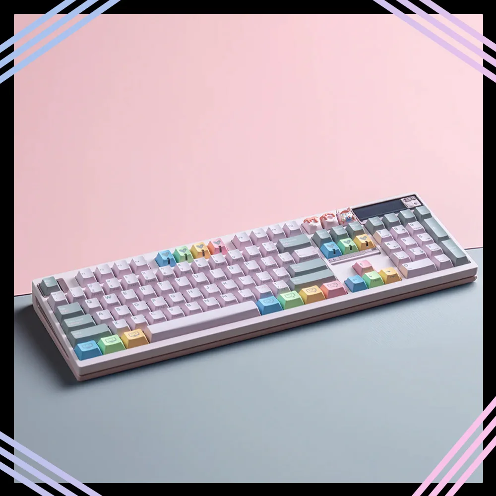 

TICKTYPE DP104 Беспроводная механическая клавиатура, трехрежимная клавиатура, клавиатура из алюминиевого сплава с возможностью горячей замены и экраном, аксессуар для ПК Win/Mac