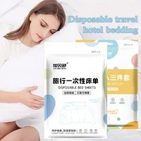 Disposable Bed Sheets Set Towel Hotel Quilt Cover Bedding Dirty Proof Pillowcase Dirty Quilt Cover Portable Travel Essential 2
