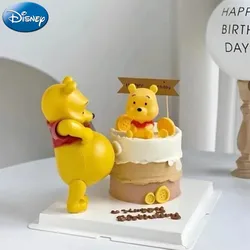 Disney Big Belly Winnie The Pooh Birthday Cake Decoration Ornaments Happy Birthday Cartoon Cake Decoration