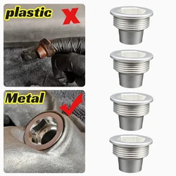 4pcs Upgrade Aluminum Fuel Injector Insert Cup Seat for Audi A4 S4 Avant Quattro 8E 2001-2008 1.8T Parts Control Engine Repair
