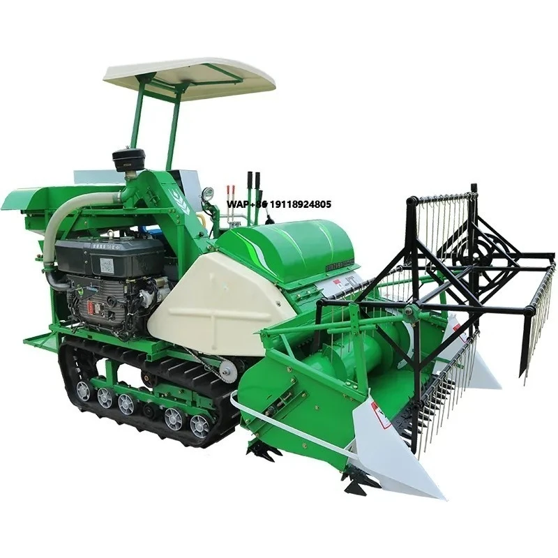 Small Double Row Rice Harvest Machine 100Hp Medium Paddy Crawler Harvester Big Capacity Engine Gearbox Core for Corn Crop India
