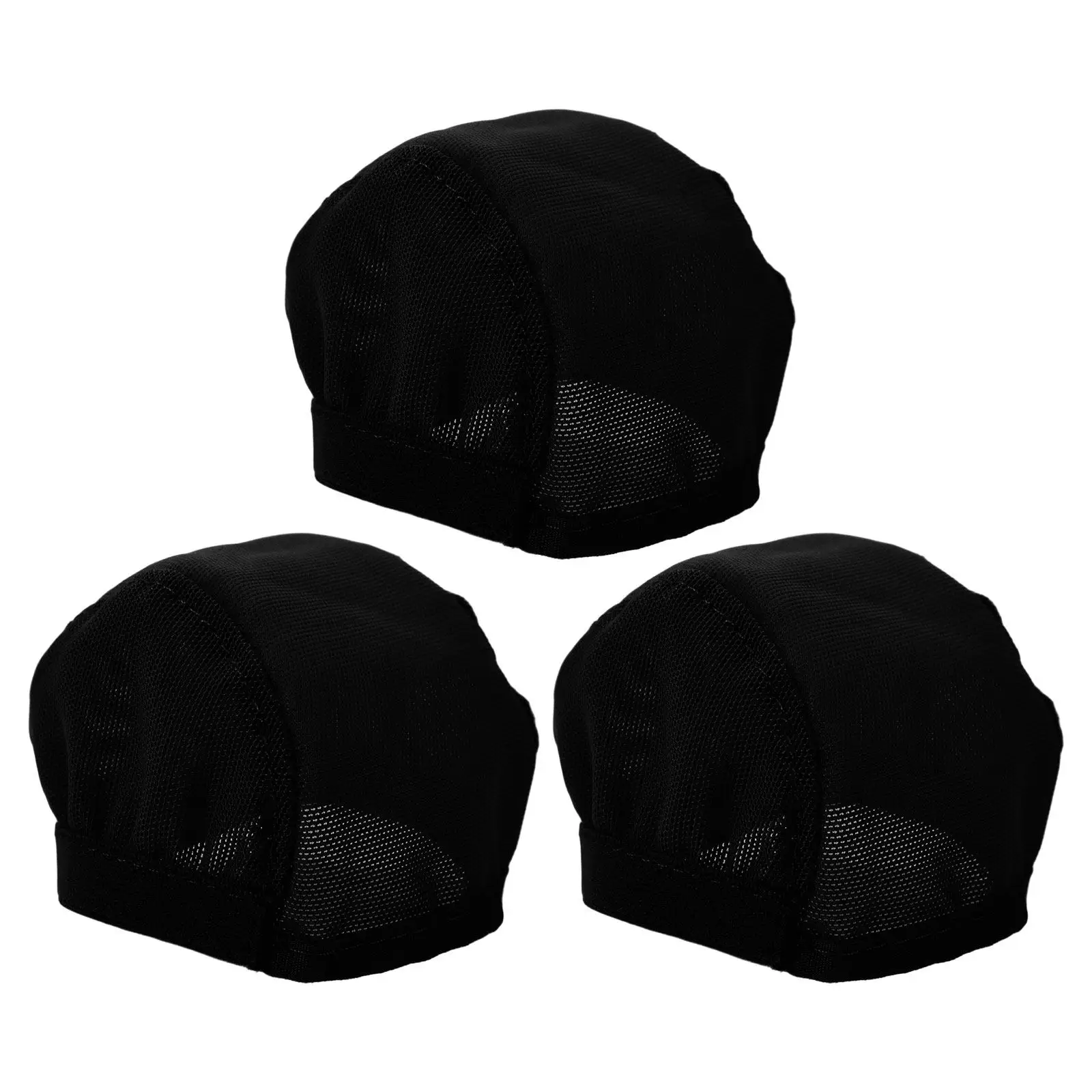 3Pcs DIY Breathable Caps for Mini 22-24Cm Mesh Hairnet Base Cap Easy Install Removable Hair Accessory
