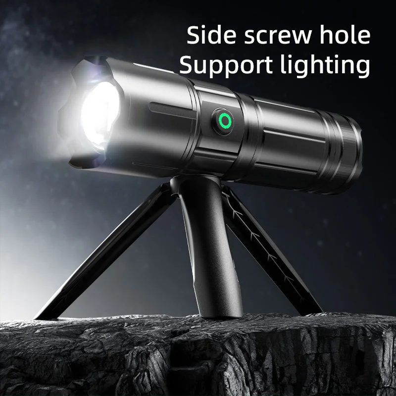 COBA High Power LED Flashlight Super Bright Long Range Torch Rechargeable Powerful Outdoor Tactical Hand Lamp Camping Lantern