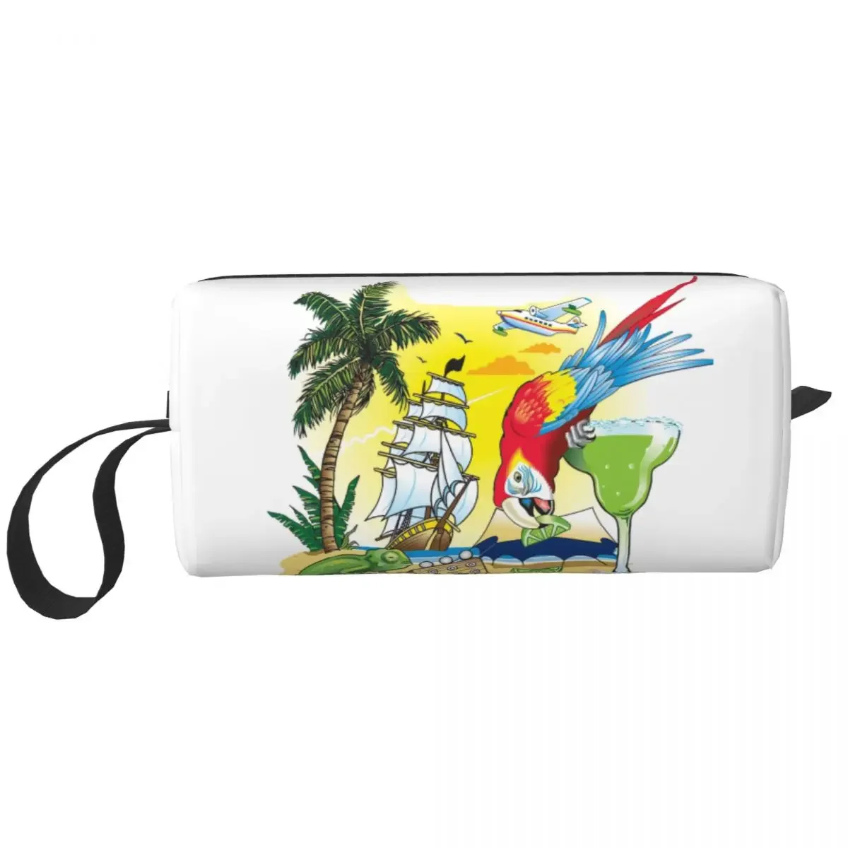 Jimmy Buffett Large Makeup Bag Waterproof Pouch Travel Cosmetic Bags Margaritaville Organizer for Unisex