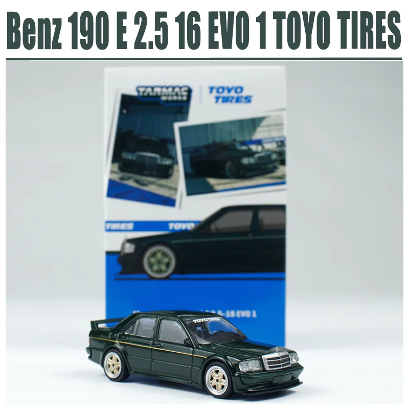 Tarmac Works 1/64 Benz 190 E 2.5 16 EVO 1 إطارات تويو لعبة معدنيّة لسيارة دييكاست نموذج معدني هدايا