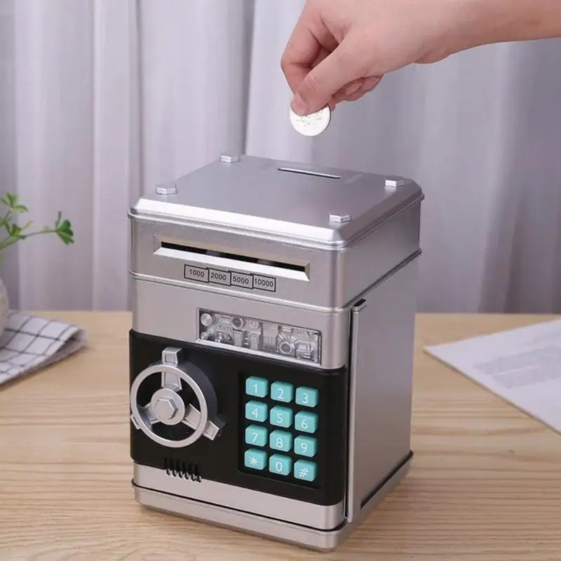 ATM Money Bank For Kids Electronic ATM Savings Bank For Kids 4-digit Password 600-coin Or 100 Banknotes Capacity Kids Coin Bank