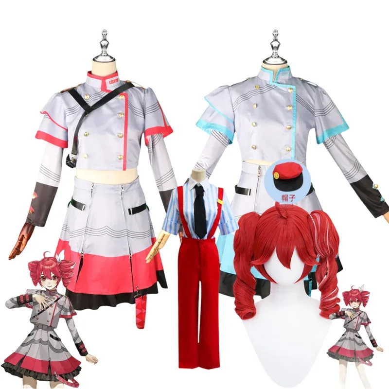 

Kasane Teto Cosplay Costume Uniform Wig Set