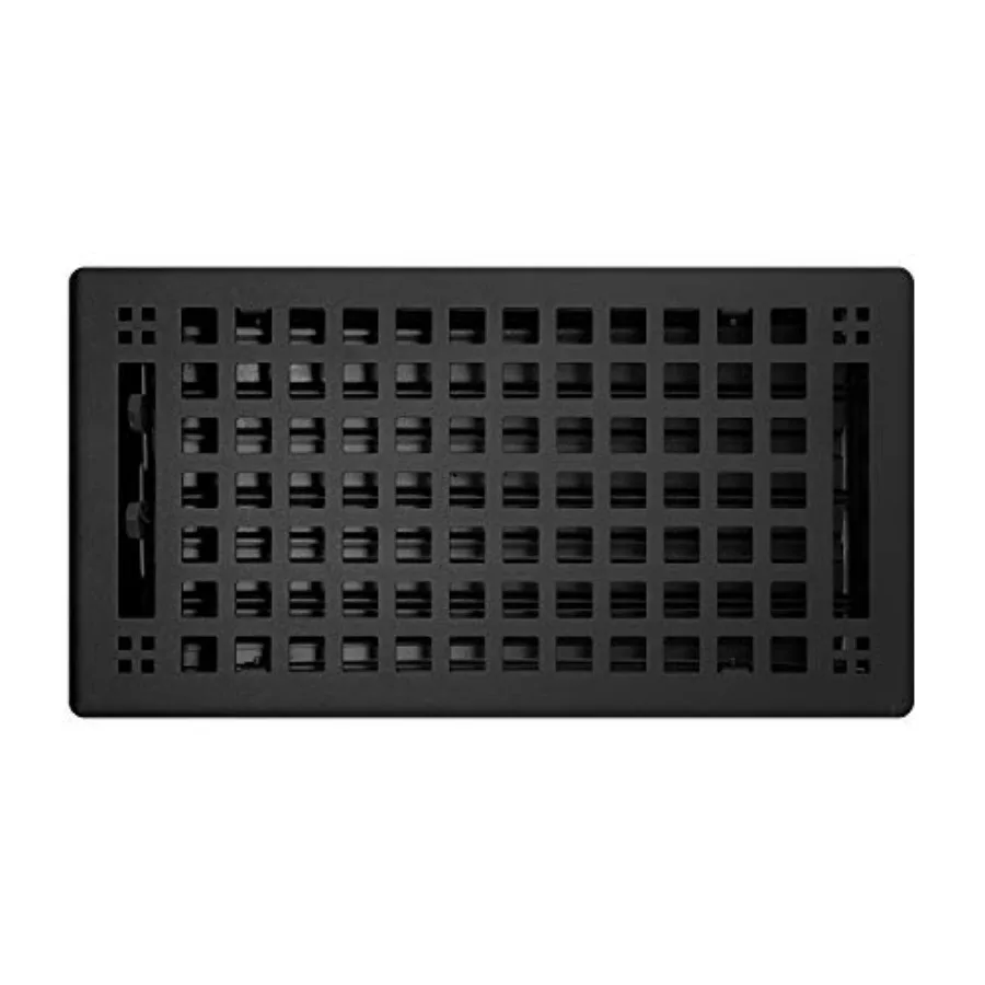

Contemporary Artisan Style Vent Cover, Solid Cast Steel Interior, Controls Air Flow, 1 Inch Overall Face: 7.5 13.5 inches,Matte