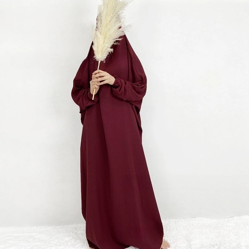 Abaya Dress Eid Women Long Dresses Hooded Muslim Kaftan Jalabiya Ramadan Morocco Dubai Modest Abayas Islam Vestidos Arab Robe