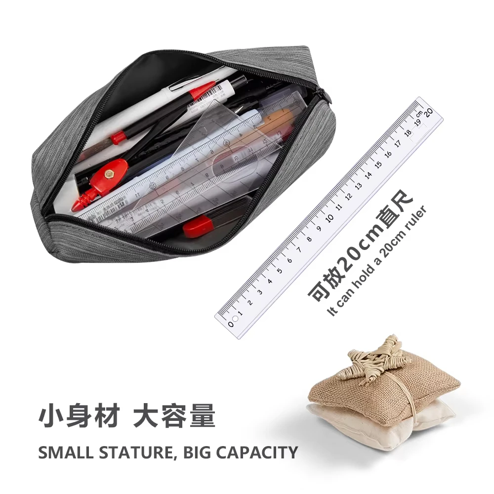 SeamiArt 1pc Small Solid Color Simple Zipper Kawai Pencil Case Mini Pen Bags Papeleria Stationery for School Office Suppliers image 6