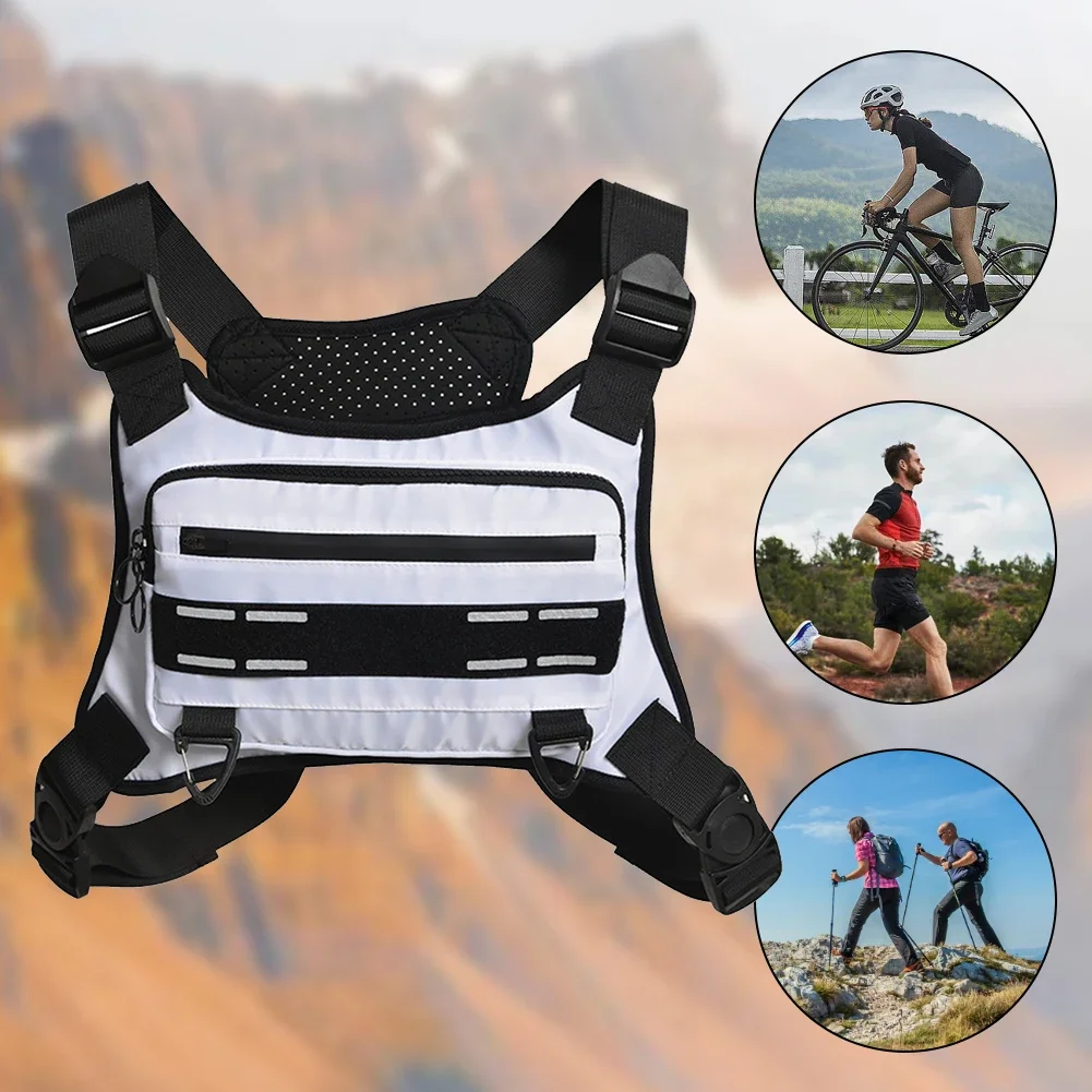 Minimalist Running Pack Breathable Water Resistant Running Pack with Reflective Strap Adjustable for Running Cycling Climbing